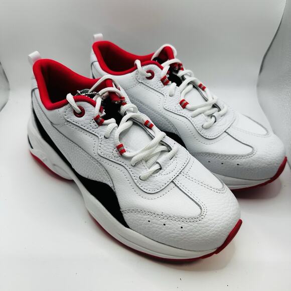 Size 8 - Puma 370282-03 Women’s Cilia Lux Up Sneakers Shoes Casual White Red - Picture 2 of 7